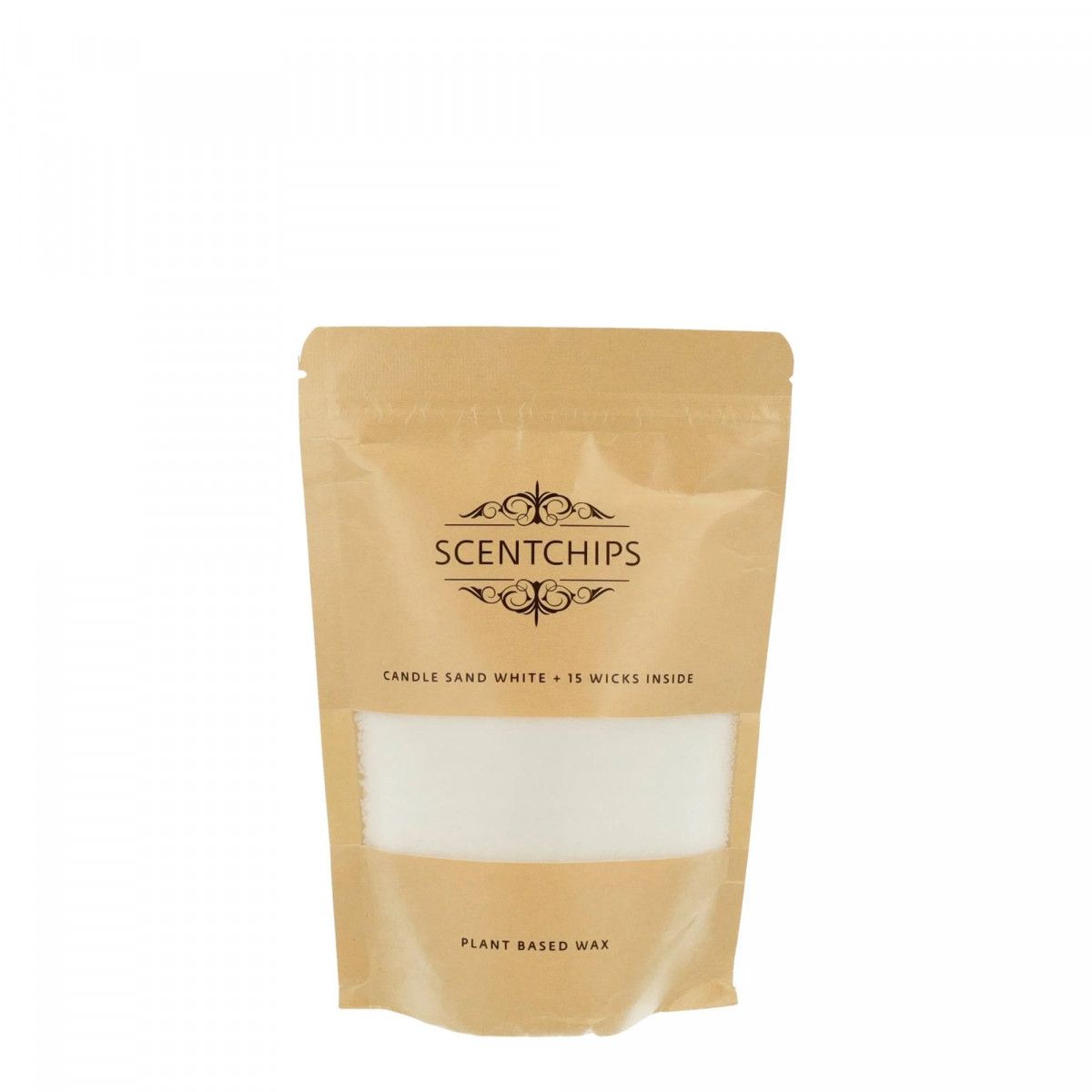 Świeca Pavoncella piaskowa 250g biała (8716516204246)