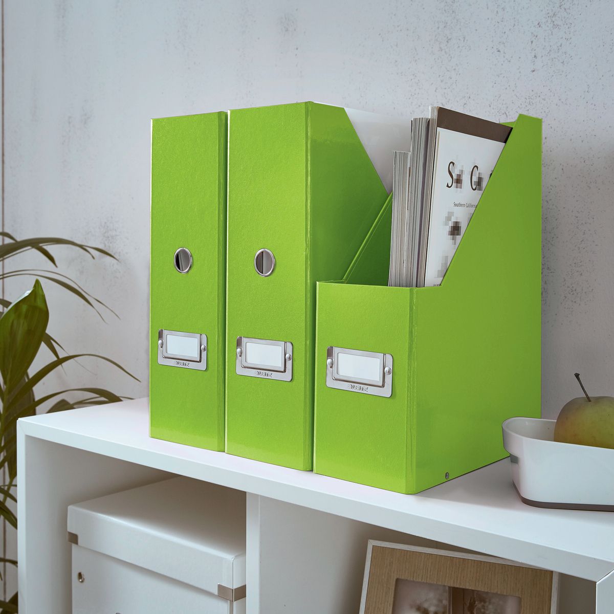 Pojemnik na dokumenty pionowy Leitz Click & Store zielony karton pokryty folią (60470054)