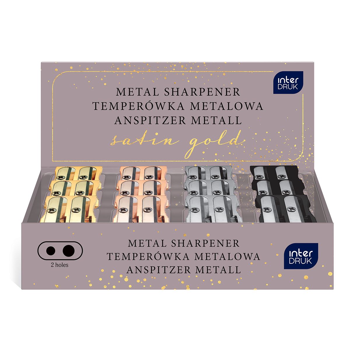 Temperówka Interdruk Satin Gold podwójna mix metal