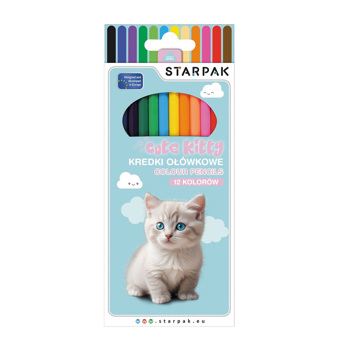 Kredki ołówkowe Starpak Kitty 12 kol. (559669)