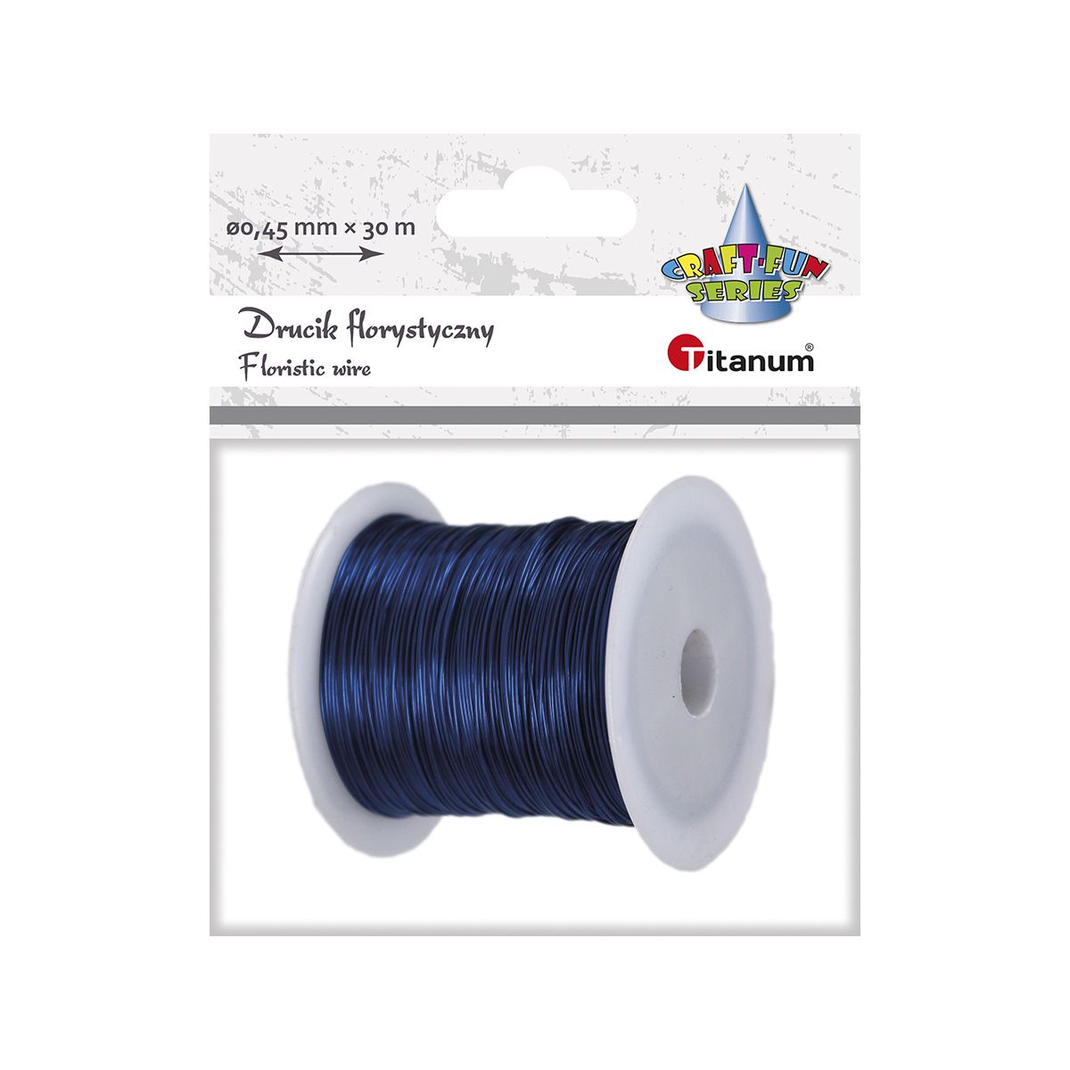 Drucik florystyczny Titanum Craft-Fun Series 0,45mm x 30m niebieski (PJ499)