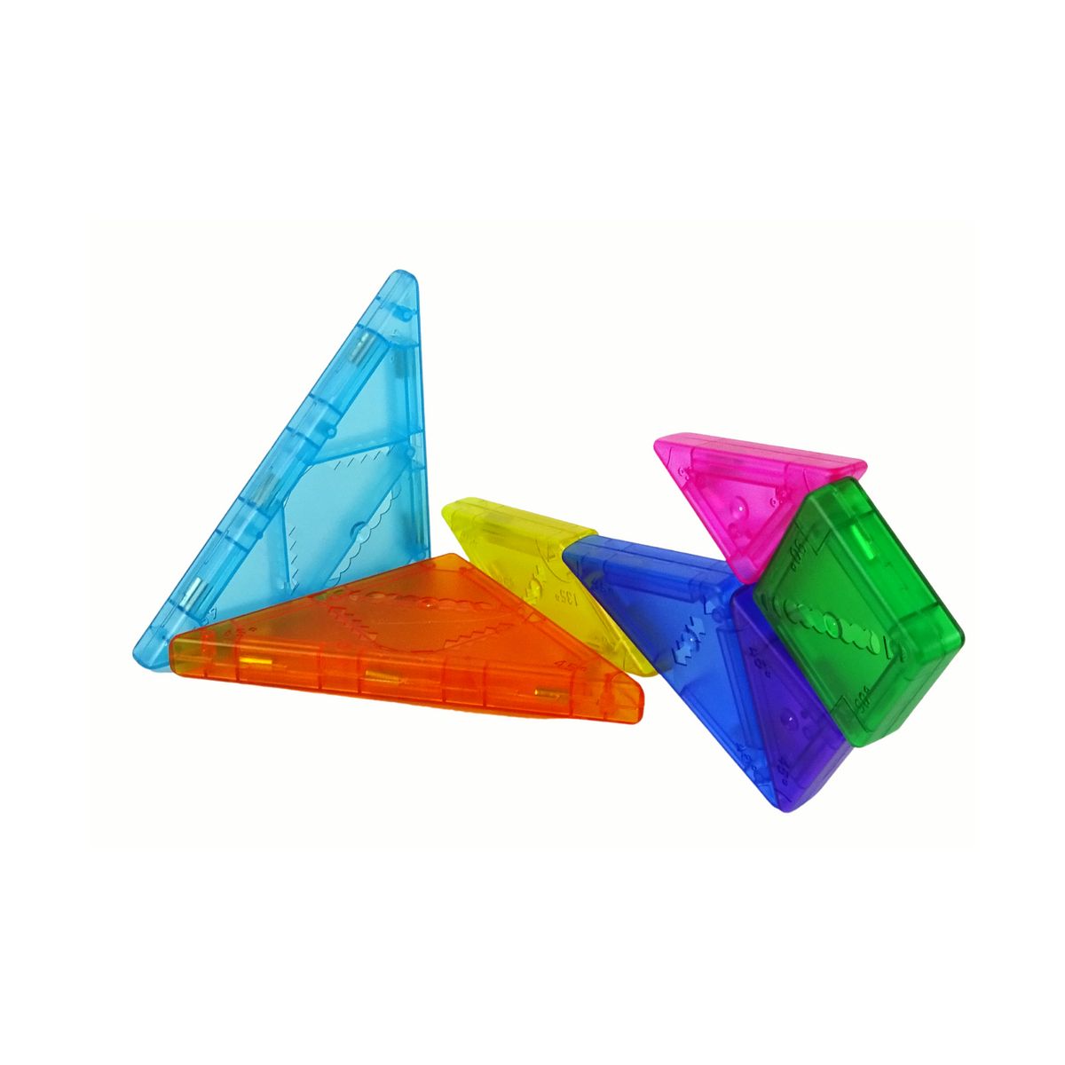 Układanka Lean Tangram 7 Magnetycznych Klocków Puzzle Kolorowe (14113)
