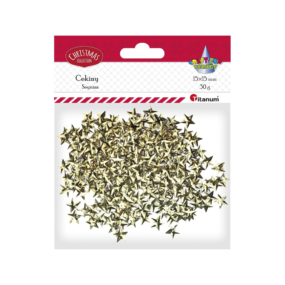 Cekiny Titanum Craft-Fun Series gwiazdki złote 30g (19HET10-53)