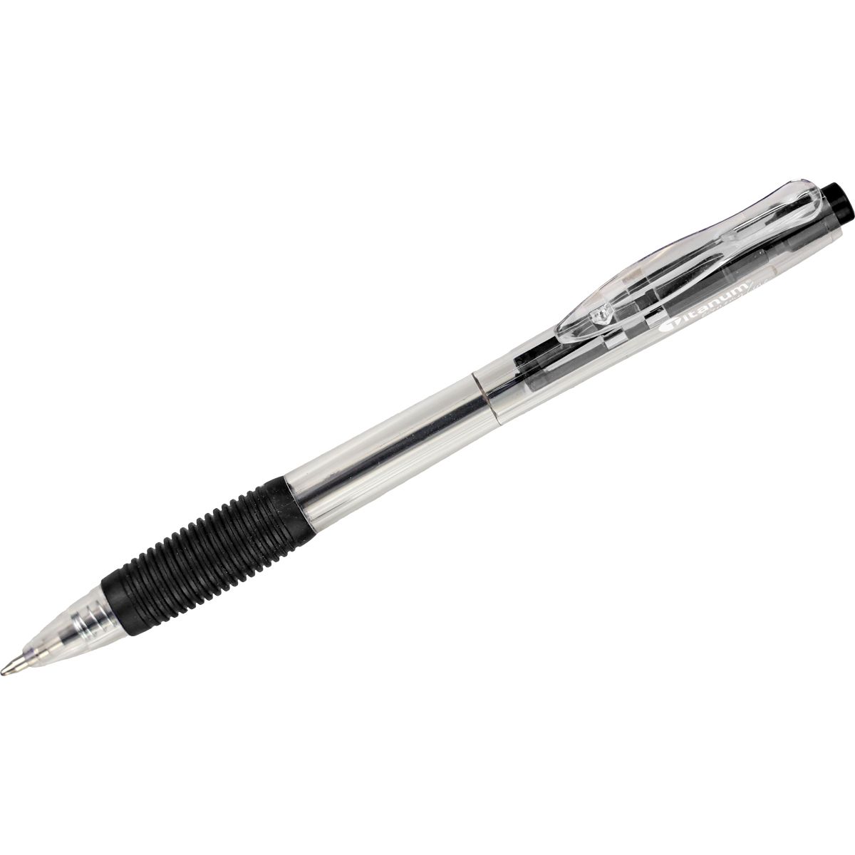 Długopis olejowy Titanum automatyczny czarny 0,7mm (BPGBLACK ECONOMY)