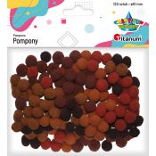 Pompony Titanum Craft-Fun Series brązowy 120 szt (0126B)