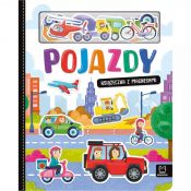 Książka dla dzieci Pojazdy. Książeczka z magnesami