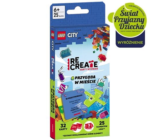 Książeczka edukacyjna Ameet LEGO® City. Recreate. Karty Wyzwań. Przygoda w mieście (ACP 6001)