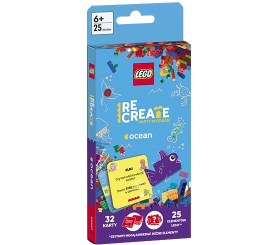 Książeczka edukacyjna Ameet LEGO® Recreate. Karty Wyzwań. Ocean (ACP 6605)